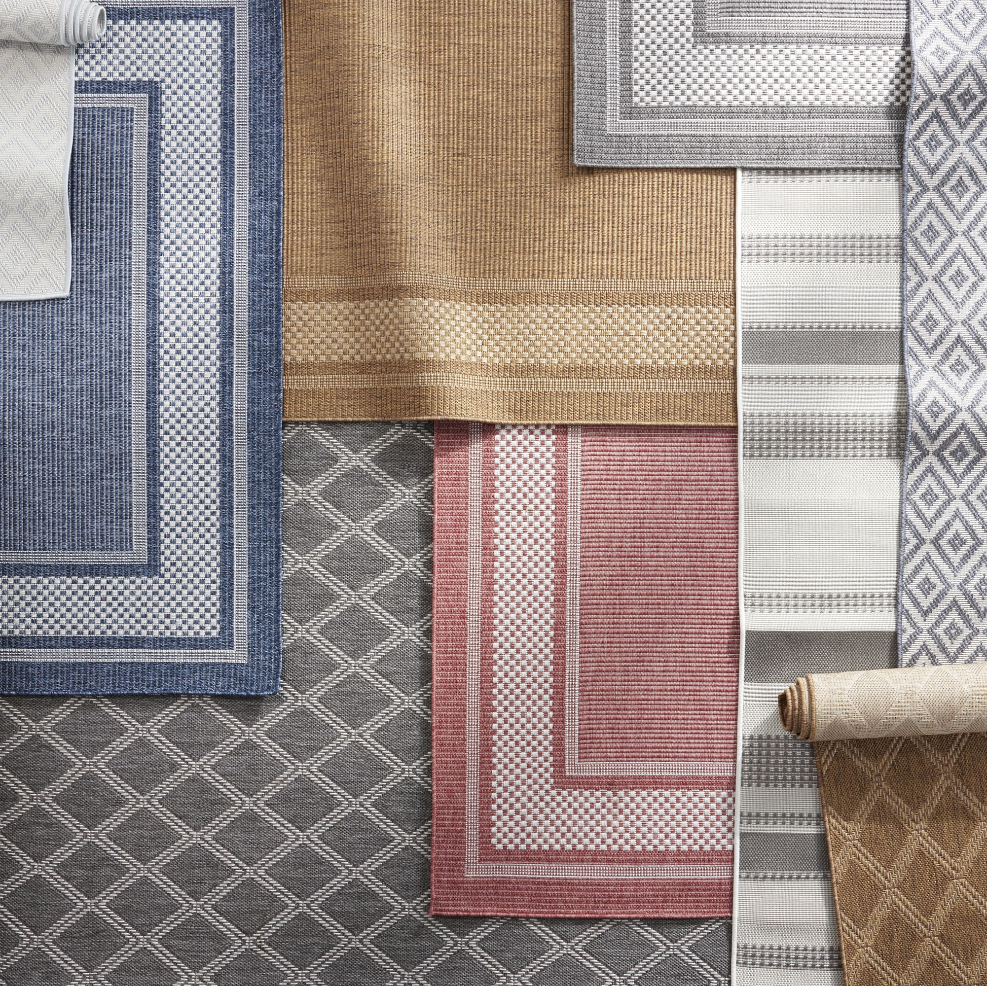 Home Dynamix Tripoli Julie Modern Border Indoor/Outdoor Area Rug, Brown/Ivory, 7'10"x10'2"