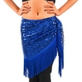 thumbnail image 2 of Belly Dance Skirt for Women Hip Scarf with Tassel Latin Dance Skirt Sparkly Sequin Fringe Skirts, 2 of 7