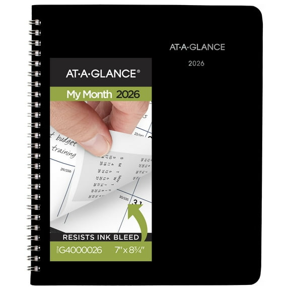 AT-A-GLANCE DayMinder 2026 Monthly Planner Black Medium 7 x 8 34 - Monthly