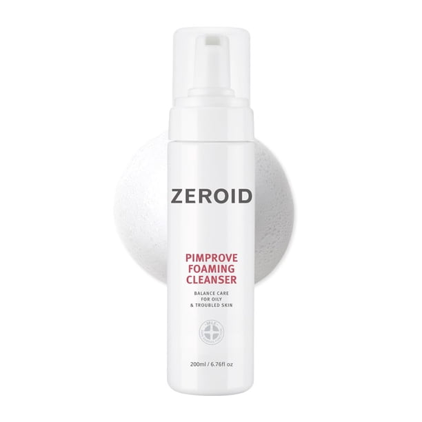 Limpiador espumoso ZEROID Pimprove para pieles grasas y sensibles, 200 ml