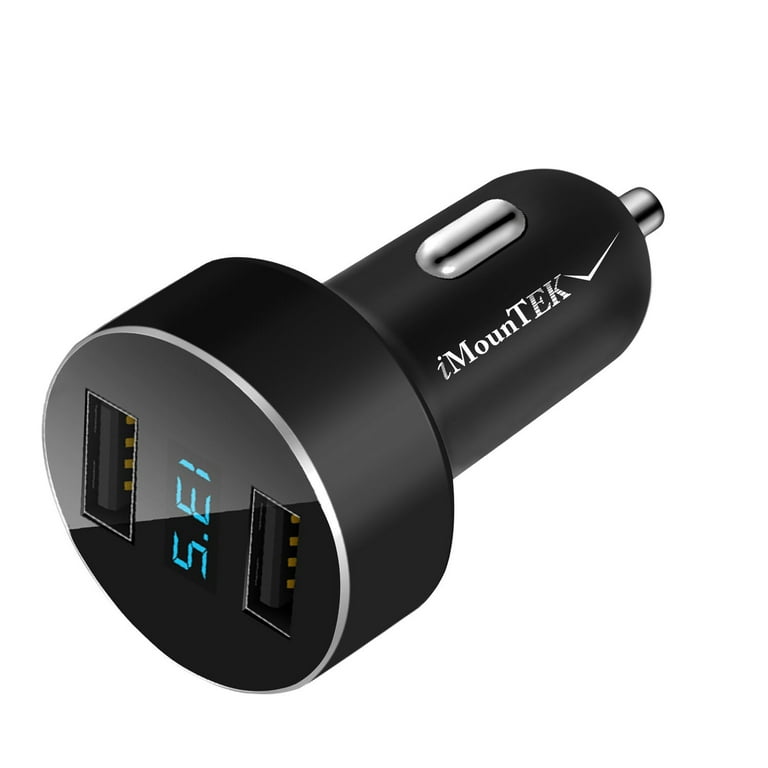 Universal 15W/3.1A Dual USB Car Charger Adapter Aluminum Alloy Fast Car  Charging Adapter for iPhone XR XS Tablet PC 