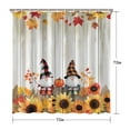 thumbnail image 5 of Shower Curtain for Bathroom Wooden Gnome Fall Maple Leaf Bathroom Curtain Durable Funny Shower Curtain Hooks Included,72x72Inch, 5 of 5
