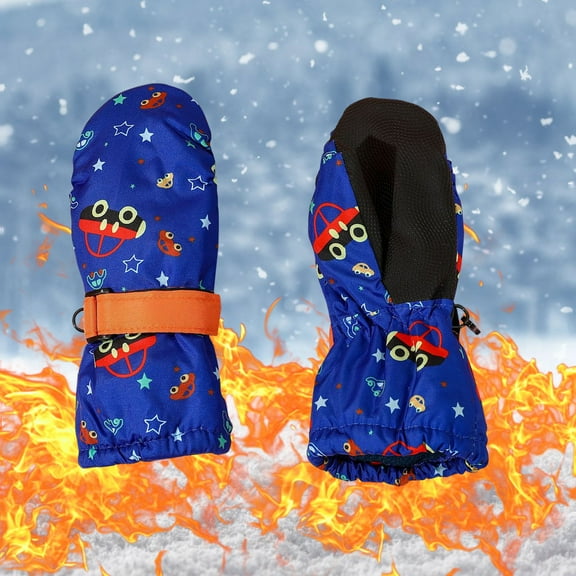 Kids Winter Warm Gloves 2-4Years Toddler Kids Boys Girls Gloves Winter Outdoor Windproof Warm Lock Temperature Ski Gloves