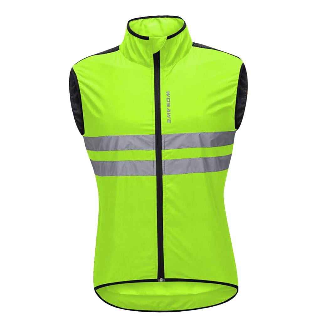 Cycling Vest Running Hiking Camping Bike Safety Sleeveless Coat Jacket Gilet 