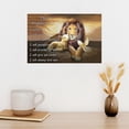 thumbnail image 5 of AIOE Lion of Judah Wall Art Lion and Lamb Dove of Peace Christian Gifts Religious Wall Decor the 7 Promises of God Motivational Pictures Artwork for Bedroom Living Room Decor Unframe: 18x12in, 5 of 7