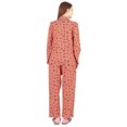 thumbnail image 4 of Inkmeso Women's Loungewear Button Down Pajamas Set Full Sleeve Nightwear Pants 2 Pc Cotton Sleepwear, 4 of 7