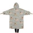 thumbnail image 2 of Oversized Wearable Blanket Hoodie,Labrador Dog Sherpa Blanket Hoodie with Super Pockets,Super Warm Fuzzy Pullover for Women & Men, 2 of 6