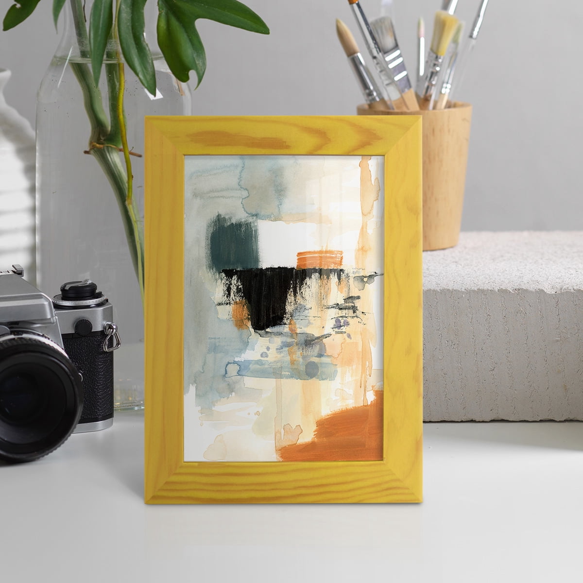 Seria IV - Framed Print w/glass - Sunflower Yellow