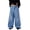Blue, variant on Men's Y2K Baggy Jeans Wide Leg Stretchy Denim Pants, Skater Striped Oversized Streetwear Casual Trousers