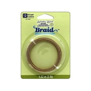 Artistic Wire Braid 12Ga 2.1mm Tarnish Brass 5ft