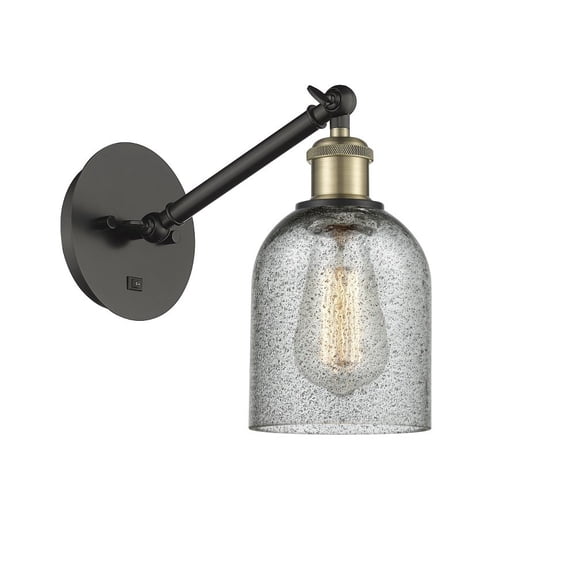317-1W-BAB-G257-LED-Innovations Lighting-Caledonia - 1 Light Wall Sconce In Industrial Style-11.38 Inches Tall and 5.3 Inches Wide Black Antique Brass