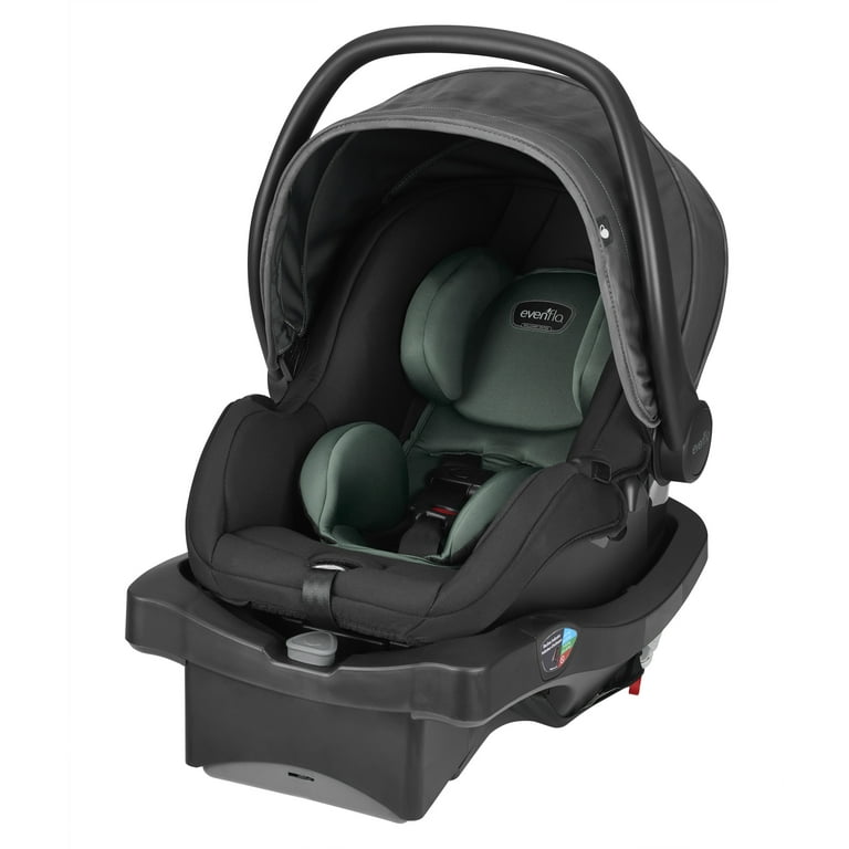 Evenflo LiteMax DLX 35 lbs Infant Car Seat Solid Print Gray and Green Walmart