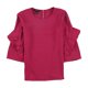 thumbnail image 2 of Alfani Blusa con volantes y cremallera trasera para mujer, rosa, grande Alfani  con volantes, 2 of 2