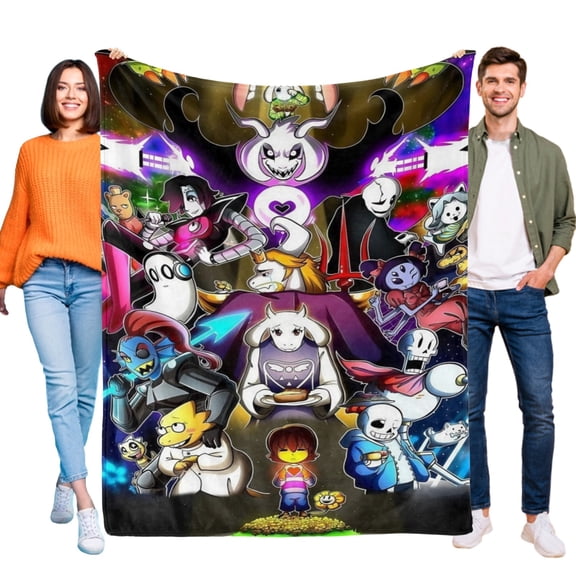 Throw Blanket for Undertale Bed Couch Soft Warm Flannel Blanket for Kids Boys Girls Gifts Home Decor 60x80 Inch