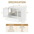 thumbnail image 4 of NARTRU Large Cat Litter Box Enclosure Furniture with Drawer and Runway Litter Filter for Litter Boxes, White, 4 of 7