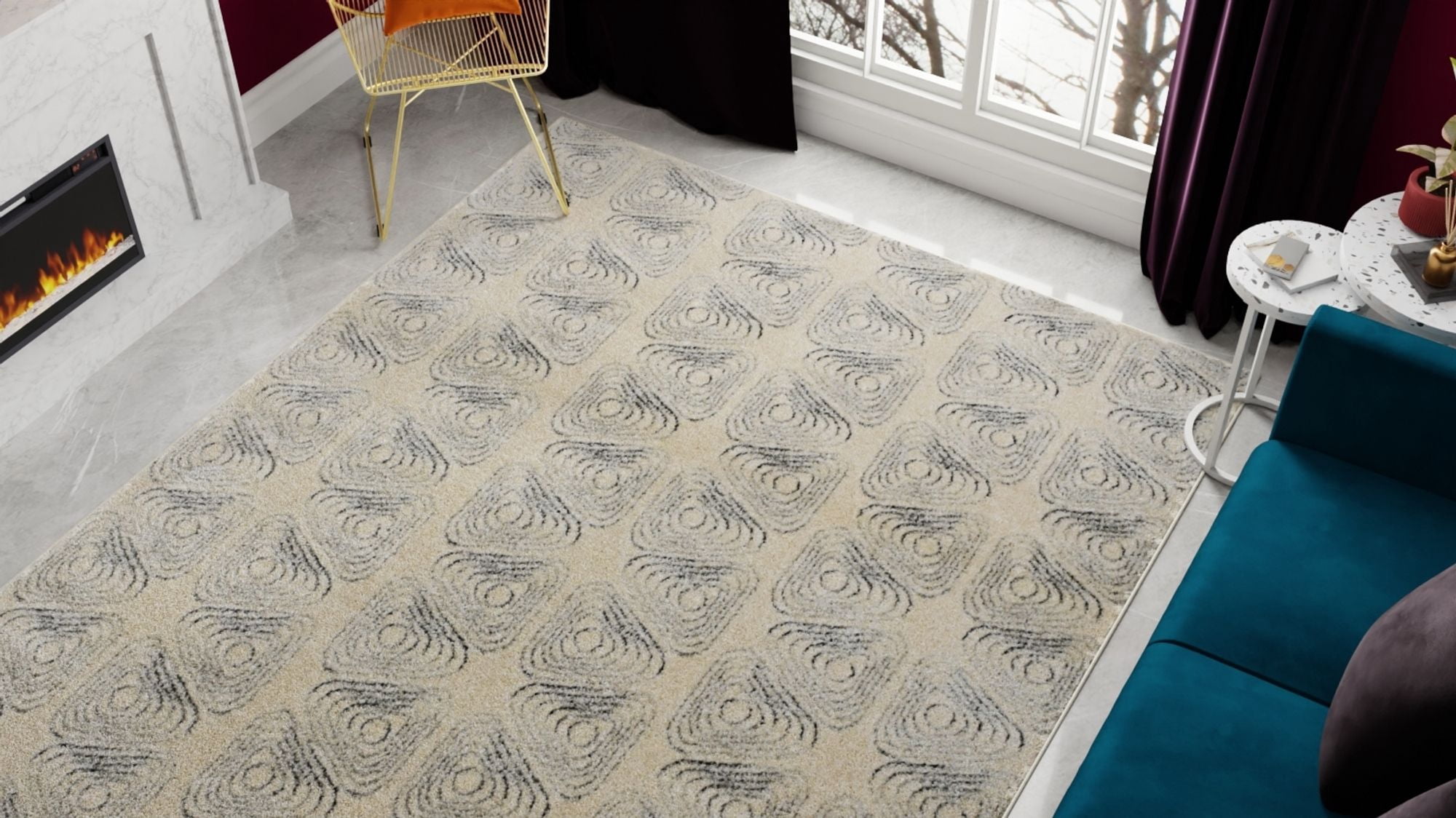 Rugs America Chanai CN50B Contemporary Geometric 2'0" X 8'0" Area Rug