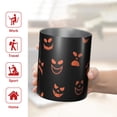 thumbnail image 5 of 12oz Coffee Tumblers Halloween Orange Spooky Faces Stainless Steel Vacuum Insulated Travel Tumbler Coffee Cups Mug with Lid and Straw with Cleaning Brush for Cold & Hot Drinks, 5 of 5