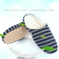 thumbnail image 4 of Striped Cloth Bottom Couples Warm Slippers Non Slipping Shoes for Men & Women, 4 of 7