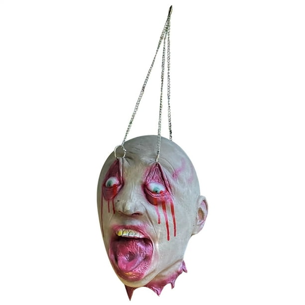 Cabeza De Zombi De Halloween Horror Colgando Cabeza Cortada Para Accesorios De Fiesta De Casas Embrujadas Minnieouse HA037376-00