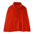 thumbnail image 3 of Virmaxy Halloween Costume Unisex Adult Velvet Hooded Costume Cape Lace Up Front Bow Tie Asymmetrical Cloak for Halloween Stage Performance Cosplay Red, 3 of 8