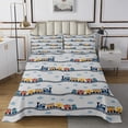thumbnail image 1 of Erosebridal Teens Steam Engine Coverlet Set King, Cartoon Railway Train Bedding Set, Transportation Decor, 1 of 5