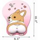 thumbnail image 2 of Mouse Pad with Wrist Support Gel Ergonomic 3D Mouse Pad Anime Corgi Dog Mousepad Gaming Mouse Mat for PC Laptops (Pink), 2 of 4