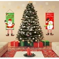 thumbnail image 2 of 2 Piezas Bandera de Tela de Feliz Navidad, Suministros de Decoración de Porche de Puerta de Navidad Adorno Colgante Bandera de Bandera de Papá Noel para Puerta, Ventana Colgante de Pared, 2 of 5