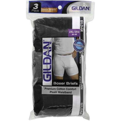 Gildan Big Men's 100 Cotton, Assorted Boxer Brief, 3Pack