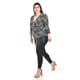 thumbnail image 2 of Blusa cruzado con cinto Roman Fashion /Tallas Extras, 1684 (Negro) negro 42, 2 of 5