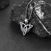 FaithHeart Moon Goddess Necklaces for Women Viking Pendant Necklace Stainless Steel Feminist Wiccan Jewelry Amulet Birthday Christmas Jewelry Gift for Mom Grandmother
