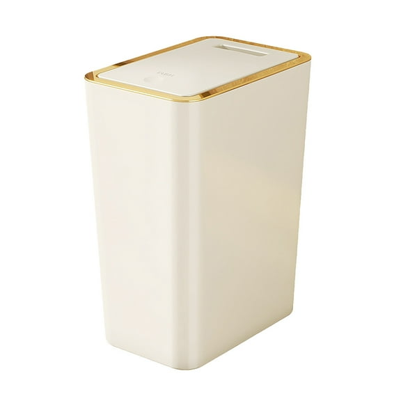 Guiyong Small Trash Can with Lid Bathroom Garbage Can Plastic Trash Bin Kitchen Waste Basket