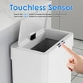 thumbnail image 5 of AthLike Sensor Trash Can, Touchless Motion Sensor Trash Bin, Smart Automatic Garbage Can with Soft-Close Lid, Bag Retainer Ring and Display Light,for Kitchen,Living Room Office (White, 18.5 Gal), 5 of 8