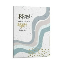 Inspirational Quotes Luke 18 1 (2) Wall Art Bible Poetry Verses Framed Canvas Wall Art for Home Living Room Farmhouse Wall Decor Poster 08x10inch(20x25cm)