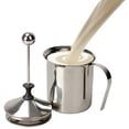thumbnail image 1 of Mousseur à Lait en Acier Inoxydable 400 ml avec double Tamis pour Lait Mousse de Lait Café, 1 of 4