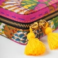 thumbnail image 3 of Kantha hot pink square Jewelry box, travel gift, Bridesmaid gift, 3 of 4