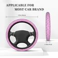 thumbnail image 5 of Daiia Pink Donuts Steering Wheel Cover Auto Steering Wheel Covers Breathable Anti-Slip Steering Wheels Car Interior Decor Accessories for Men Women Universal 15 Inch, 5 of 8