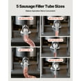 thumbnail image 5 of VEVOR Manual Sausage Stuffer, 7 LBS / 3 L Vertical Meat Stuffer, Heavy Duty Sausage Casing Meat Stuffing Machine, Dual-Speed Stainless Steel Filler with 5 Filling Tubes, for Commercial and Home Use, 5 of 9