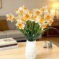 thumbnail image 4 of Artificial Daffodil Stems,Spring Faux Floral Bouquet,Home Office Living Room Decor,Wedding Party Holiday Ornament,Flexible Arrangement Design,Realistic Maintenance Free,Long Lasting Floral, 4 of 7
