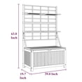 thumbnail image 5 of Garden Storage Box with Trellis, Shelves, Gray Acacia Wood, 63 Inch, 5 of 6
