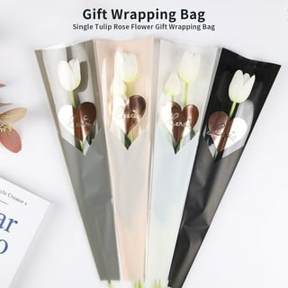 8 Pcs Flower Paper Gift Box with Handle Waterproof Bouquet Paper Wrapping  Bags