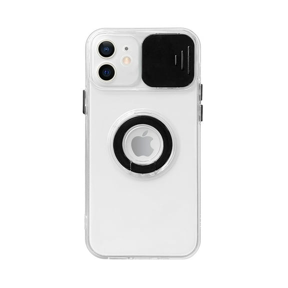 Soft TPU Phone Case For iPhone 12 in Black Camera Lens Protection Cover