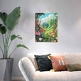 thumbnail image 3 of CozyNet Serene Botanical Landscape Lush Greenery & Colorful Blooming Wildflowers Wall Art Prints With Frame Canvas Perfect for Living Room & Bedroom, Ready to Hang, Wall Decor 12"x16"in, 3 of 4