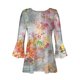 thumbnail image 4 of Ichuanyi liquidación de mujeres en v-cutleck 3/4 camisas de túnica floral estampada camisas básicas de verano blusa plisada ICHUANYI WER202308243160, 4 of 5