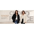 thumbnail image 4 of Mengpipi Women's Fleece Shacket Autumn Winter Long Sleeve Lapel Collar Thick Plush Shaggy Pullover Lazy Style Jacket S-2XL, 4 of 7
