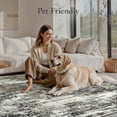 thumbnail image 5 of KUETH 5×7 Area Rug Washable for Living Room, Large Black Print Pattern Modern Abstract Soft Non Slip Low Pile Indoor Rug, Bedroom, Dinning Room, 5 of 11