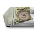 thumbnail image 3 of Mushroom Soft Flannel Fleece Throw Blanket, Hedgehog Chevron Stripes Pattern Spiky Animal Wildlife Cartoon Design, Cozy Plush for Indoor and Outdoor Use, 50" x 70", Green Brown Beige, by Ambesonne, 3 of 6