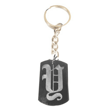 Letter Y OLD English Font Initial First Name Logo - Metal Ring Key Chain