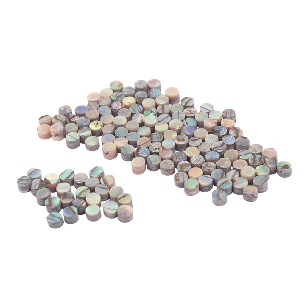 Dualoai 100 pieces 2mm shell dot position fingerboard markers for electric guitar bass