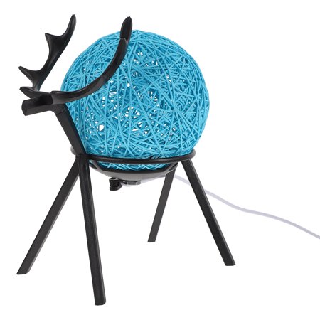 

Creative Night Light Decorative Rattan Ball Elk Shaped Light USB Desktop Lamp