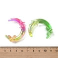 thumbnail image 3 of Transparent Acrylic Beads Iridescent Moon with Butterfly Satr Two Tone Mixed color 41.5x37.5x10.5mm Hole: 2mm, 3 of 3